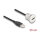 DELOCK USB2.0 Typ-A Einbaubuchse mit Kabelp. St. Alu.30cm