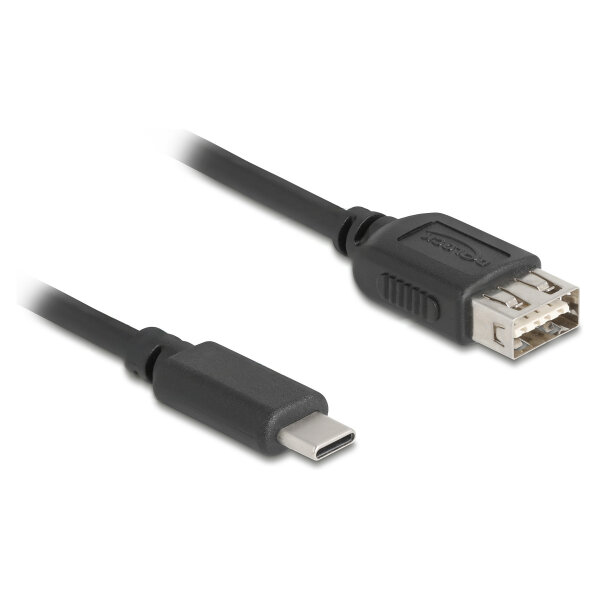 Delock USB 2.0 Kabel USB Type-C Stecker zu EASY USB Typ-A Buchse 2 m