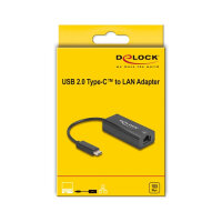 Delock USB 2.0 Type-C Adapter zu 10/100 Mbps LAN
