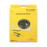 DELOCK Tisch-Hub 4 Port USB 3.0