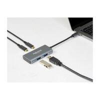 DELOCK Externer USB 3.2 Gen 2 USB Type-C Hub mit 2 x USB Typ-A und 2 x USB Type-C