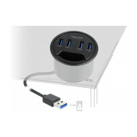 DELOCK 4 Port Tisch-Hub mit 4x SuperSpeed USB Typ-A Port