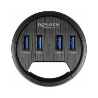 DELOCK 4 Port Tisch-Hub mit 4x SuperSpeed USB Typ-A Port