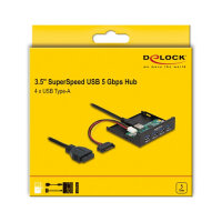 DELOCK Interner 8.89cm 3.5Zoll USB 3.2 Gen 1 Hub 4 Port