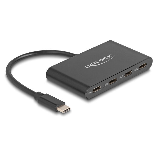 DELOCK USB 3.2 Gen 2 USB Type-C Hub mit 4 x USB Type-C Buchse - 10 Gbps