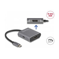 DELOCK USB Type-C Splitter DP Alt Mode zu 1 x HDMI + 1 x DisplayPort MST mit USB Type-C PD