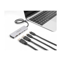 DELOCK USB 10 Gbps USB Type-C Hub mit 2 x USB Typ-A und 2 x USB Type-C mit 35cm Anschlusskabel