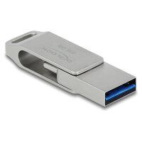STICK HUB DELOCK USB 5 Gbps USB-C + Typ-A Speicherstick 256GB - Metallgehuse