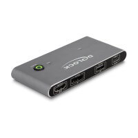 DELOCK USB-C KVM Switch zu HDMI und DisplayPort 8K MST...
