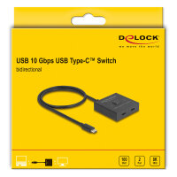 DELOCK USB 10 Gbps USB Type-C Switch 2 auf 1 bidirektional 8K