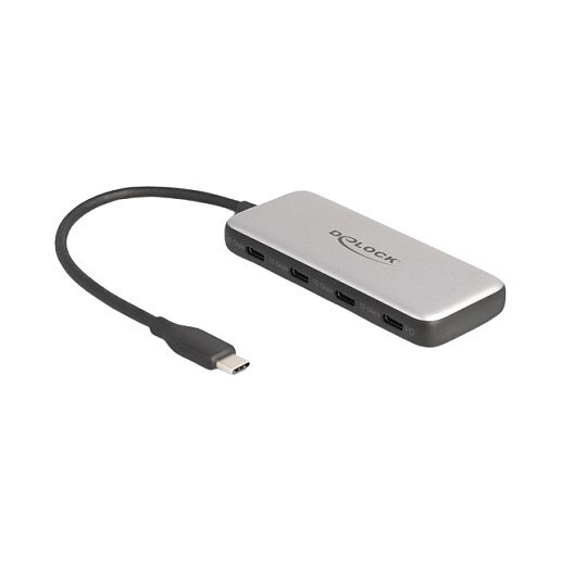 DELOCK USB 10 Gbps USB Type-C Hub mit 4 x USB Type-C Buchse und PD 85 Watt