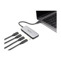 DELOCK USB 10 Gbps USB Type-C Hub mit 4 x USB Type-C Buchse und PD 85 Watt