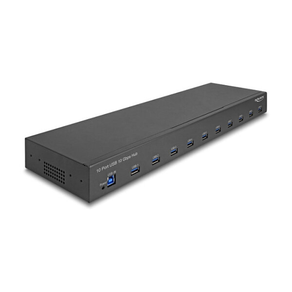 DELOCK 48.26cm 19Zoll Industrie Hub 10 x USB 10 Gbps Typ-A