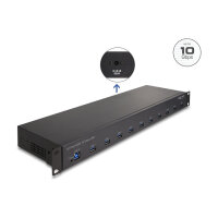 DELOCK 48.26cm 19Zoll Industrie Hub 10 x USB 10 Gbps Typ-A