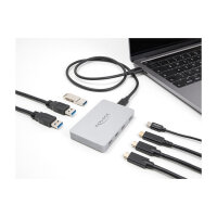 DELOCK 7 Port USB Hub mit 4 x USB Type-C Buchse und 3 x USB Typ-A Buchse mit PD 82 W