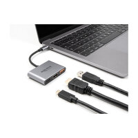 DELOCK USB Type-C Adapter zu HDMI 4K 30 Hz mit USB Typ-A und USB Type-C PD 2.0 90 W