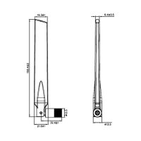 DELOCK Antenne WLAN RP-SMA 802.11 ac/a/h/b/g/n 3-5 dBi omni Gelenk schwarz