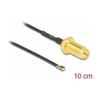 DELOCK Antennenkabel RP-SMA Buchse zum Einbau zu MHF 4L...