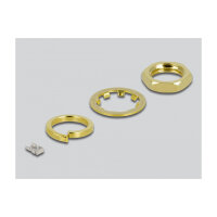 DELOCK Antennenkabel RP-SMA Buchse zum Einbau zu MHF 4L LK Stecker 1.37 10cm Gewindelnge 10mm spritzwassergeschtzt
