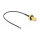 DELOCK Antennenkabel RP-SMA Buchse zum Einbau zu MHF 4L LK Stecker 1.37 10cm Gewindelnge 10mm spritzwassergeschtzt