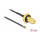 DELOCK Antennenkabel RP-SMA Buchse zum Einbau zu MHF 4L LK Stecker 1.37 10cm Gewindelnge 10mm spritzwassergeschtzt