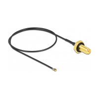 DELOCK Antennenkabel RP-SMA Buchse zum Einbau zu MHF 4L...