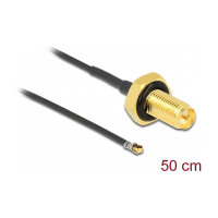 DELOCK Antennenkabel RP-SMA Buchse zum Einbau zu MHF 4L...
