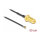 DELOCK Antennenkabel RP-SMA Buchse zum Einbau zu MHF 4L LK Stecker 1.37 50cm Gewindelnge 10mm