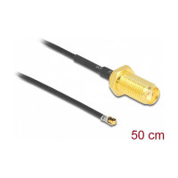 DELOCK Antennenkabel SMA Buchse zum Einbau zu MHF 4L LK...