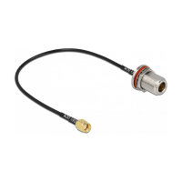 DELOCK Antennenkabel RP-SMA Stecker zu N Buchse RG-174 30cm