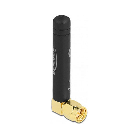 DELOCK LPWAN 868MHz Antenne SMA Stecker 90 1.6dBi omnidirektional starr schwarz