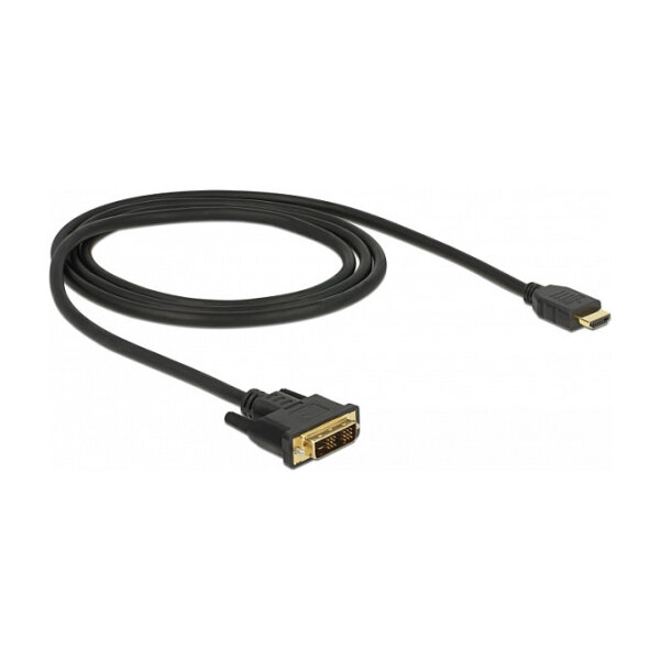DELOCK Kabel DVI 18+1 Stecker > HDMI-A Stecker 1 m schwarz