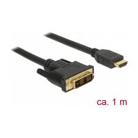 DELOCK Kabel DVI 18+1 Stecker > HDMI-A Stecker 1 m...