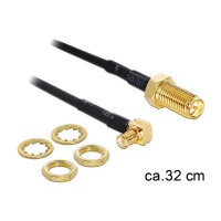 DELOCK Antennenkabel RP-SMA Buchse zum Einbau zu MCX...