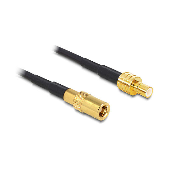 DELOCK Antennenkabel SMB Stecker > SMB Buchse RG-174 0.5m