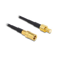 DELOCK Antennenkabel SMB Stecker > SMB Buchse RG-174 0.5m