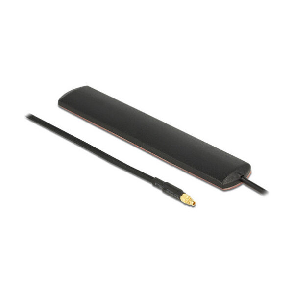 DELOCK LTE Antenne MMCX Stecker 3 dBi omnidirektional starr schwarz Klebemontage