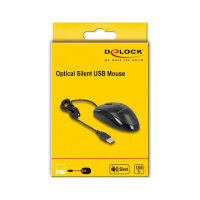 DELOCK Optische USB Desktop Maus - Lautlos