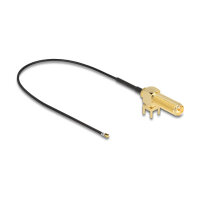 DELOCK Antennenkabel RP-SMA 90 PCB Buchse zum Einbau zu...