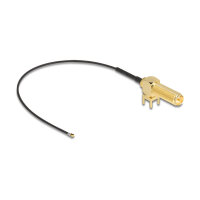 DELOCK Antennenkabel RP-SMA 90 PCB Buchse zum Einbau zu...
