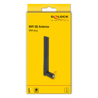 DELOCK WiFi 6E Antenne SMA Stecker 3 dBi omnidirektional...