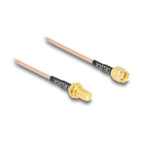 DELOCK Antennenkabel SMA Stecker zu SMA Buchse zum Einbau...