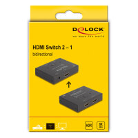DELOCK HDMI 2 - 1 Switch bidirektional 8K 60Hz