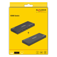 DELOCK HDMI Switch 5 x HDMI in zu 1 x HDMI out 8K 60 Hz