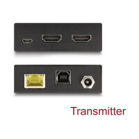 DELOCK HDMI KVM Extender Set uber Cat.6 Kabel 4K 60 Hz 70m
