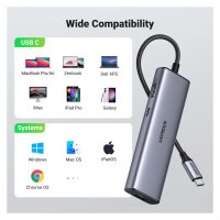 UGREEN USB-C to 2*USB3.0+HDMI+RJ 45+SD&TF +PD port Hub