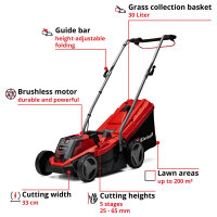Einhell GE-CM 18/33 Li Akku-Rasenmher
