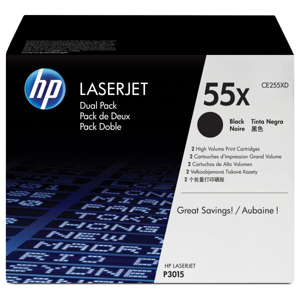 HP original LaserJet CE255XD original Toner cartridge black high capacity 2-pack