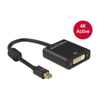 DELOCK Adapterkabel mini DisplayPort 1.2 Stecker > DVI 24+5 Buchse schwarz 4K Aktiv