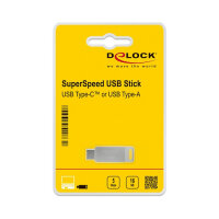 STICK DELOCK USB 3.2 Gen 1 USB-C + Typ-A Speicherstick 16GB - Metallgehuse